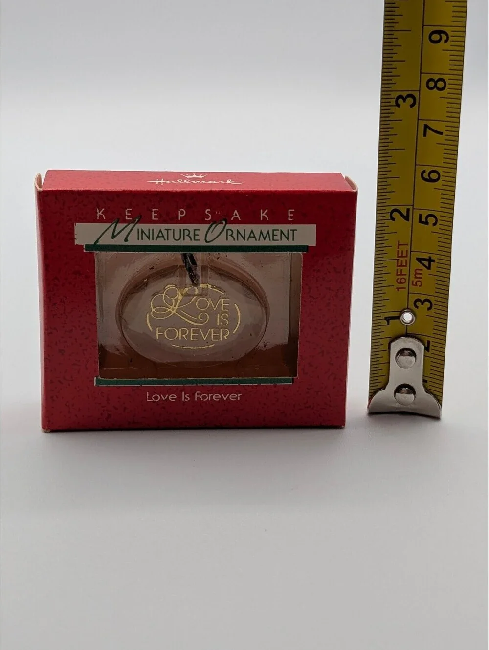 Hallmark Keepsake Love Is Forever Miniature Ornament 1988, New in Box, Acrylic
